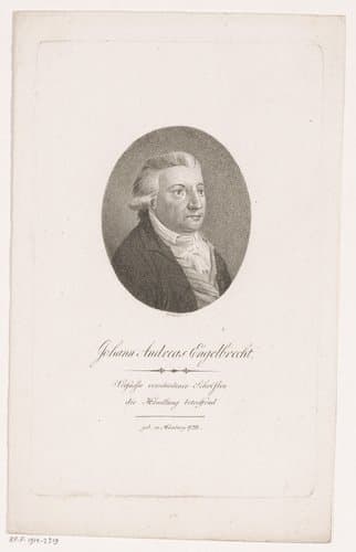 Portret van Johann Andreas Engelbrecht by Friedrich Wilhelm Bollinger
