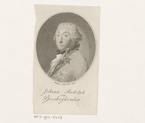 Portret van Hans Rudolf von Bischoffwerder by Friedrich Wilhelm Bollinger