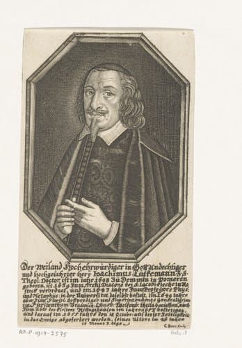 Portret van Joachim Lütkemann by Conrad Buno