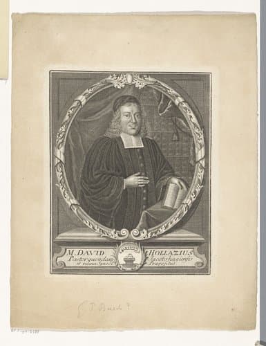 Portret van David Hollaz by Johann Christoph Sysang; Georg Paul Busch