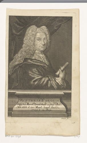 Portret van Benjamin Neukirch by Georg Paul Busch