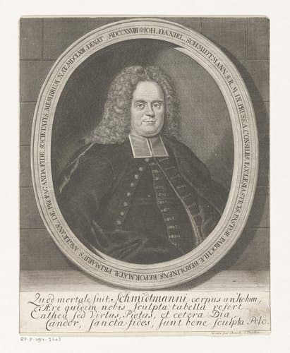 Portret van Johann Daniel Schmidtmann by Georg Paul Busch