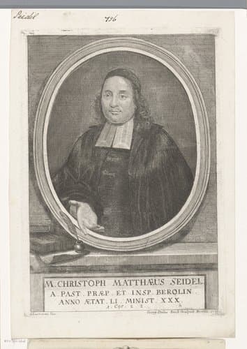 Portret van Christoph Matthäus Seidel by Georg Paul Busch
