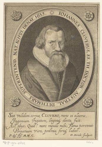 Portret van Johannes Clüver by Dirk Diricks