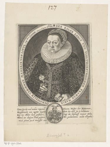 Portret van Maria Dimpfel op 65-jarige leeftijd by Johann Jacob Dimpfel