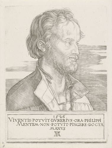 Portret van Philipp Melanchthon by Albrecht Dürer