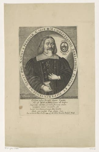 Portret van Christian Berlich by Johann Dürr