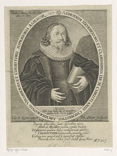 Portret van Christian Chemnitz by Johann Dürr