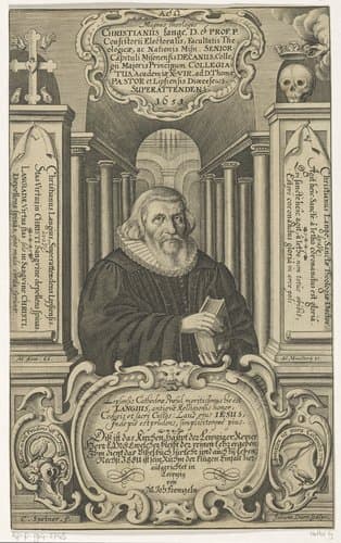 Portret van Christian Lange by Johann Dürr