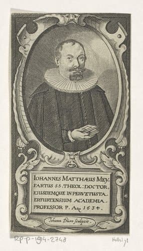 Portret van Johann Matthäus Meyfart by Johann Dürr