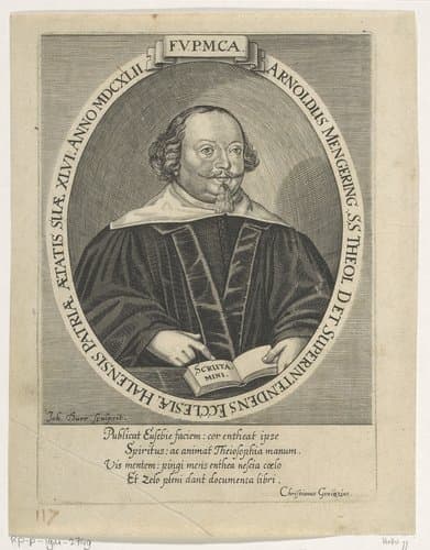 Portret van Arnold Mengering op 46-jarige leeftijd by Johann Dürr