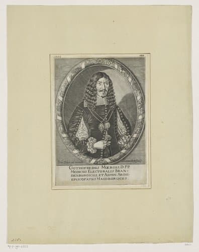 Portret van Gottfried Moebius by Johann Dürr