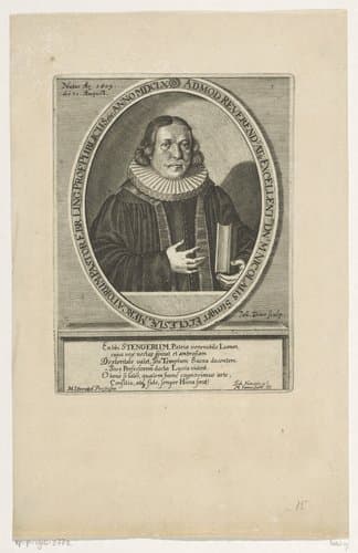 Portret van Nicolaus Stenger op 51-jarige leeftijd