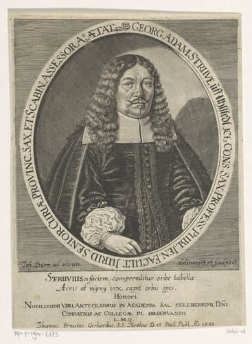 Portret van Georg Adam Struve op 42-jarige leeftijd