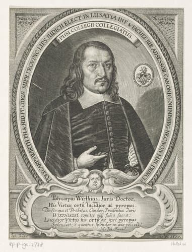Portret van Polycarp Wirth by Johann Dürr