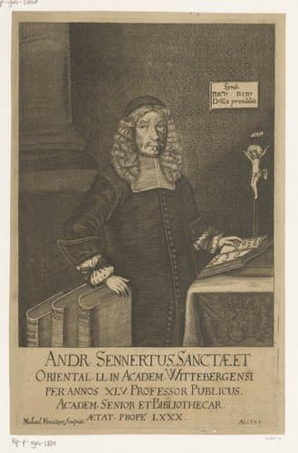 Portret van Andreas Sennert op 80-jarige leeftijd by Michael Fennitzer