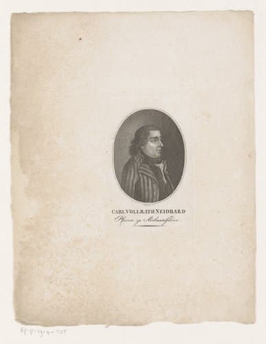 Portret van Carl Vollrath Neidhard by Johann Christian Ernst Müller