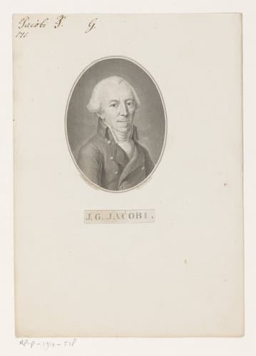 Portret van Johann Georg Jacobi by Johann Friedrich Wilhelm Müller