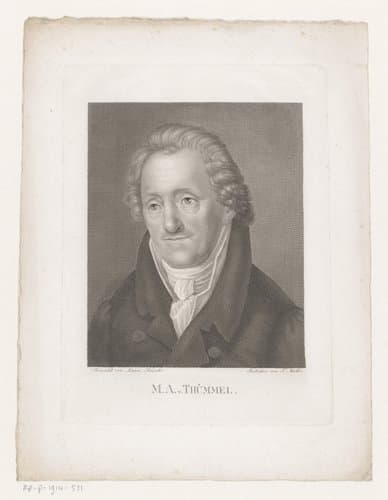 Portret van Moritz August von Thümmel by Johann Friedrich Wilhelm Müller
