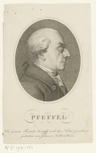 Portret van Gottlieb Conrad Pfeffel by Johann Josef Neidl