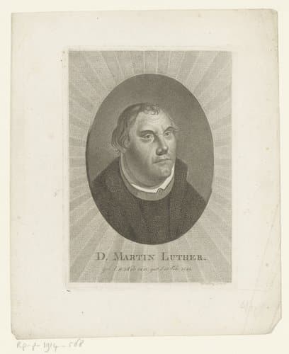 Portret van Martin Luther by Friedrich Wilhelm Nettling