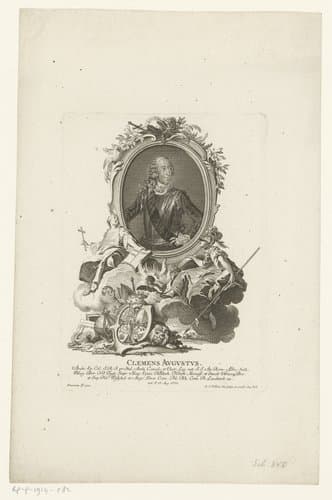 Portret van Clemens August von Bayern by Johann Esaias Nilson