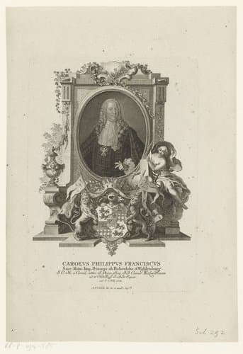 Portret van Karl Philipp Franz zu Hohenlohe-Bartenstein by Johann Esaias Nilson