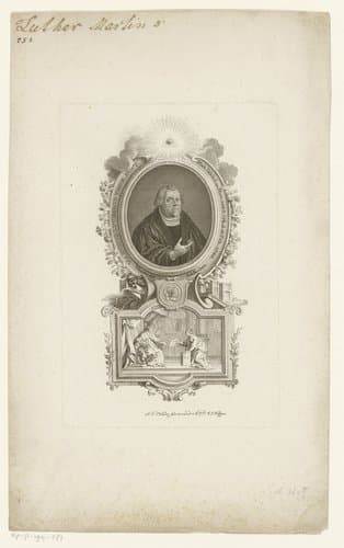 Portret van Martin Luther by Johann Esaias Nilson