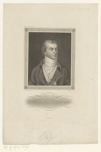 Portret van Anselm Franz by Johann Georg Nordheim