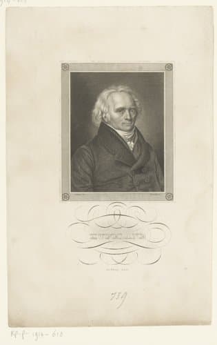 Portret van Christoph Wilhelm von Hufeland by Johann Georg Nordheim