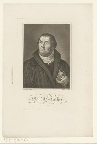 Portret van Martin Luther by Johann Georg Nordheim
