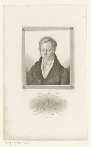 Portret van Carl Theodor Welcker by Johann Georg Nordheim