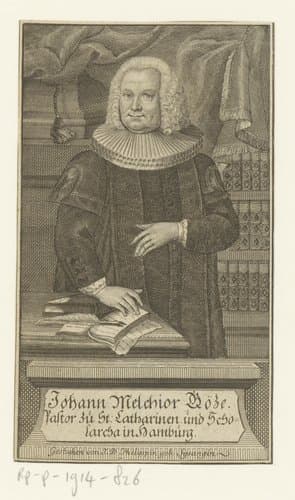 Portret van Johann Melchior Goeze (II) by Johanna Dorothea Sysang