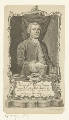 Portret van Johann Friedrich Jugler by Johanna Dorothea Sysang