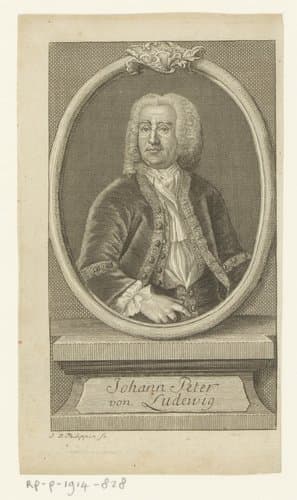 Portret van Johann Peter von Ludewig by Johanna Dorothea Sysang