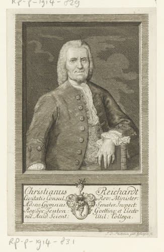 Portret van Christian Reichart by Johanna Dorothea Sysang