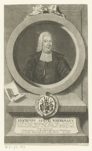 Portret van Joachim Samuel Weickhmann by Johanna Dorothea Sysang