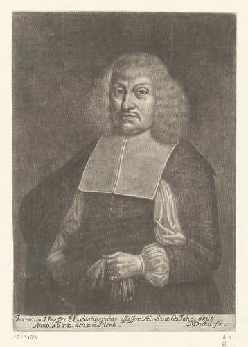 Portret van Jeremias Hopffer by Martin Dichtl