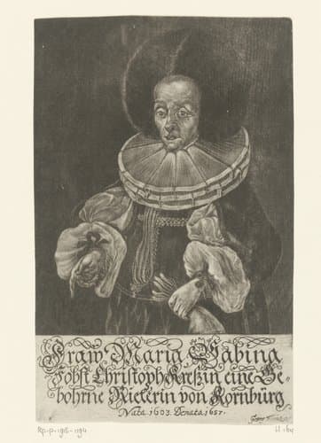 Portret van Maria Sabina Kress von Kressenstein