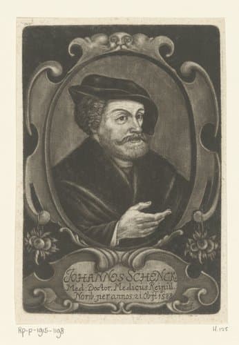 Portret van Johann Schenck by Georg Fennitzer