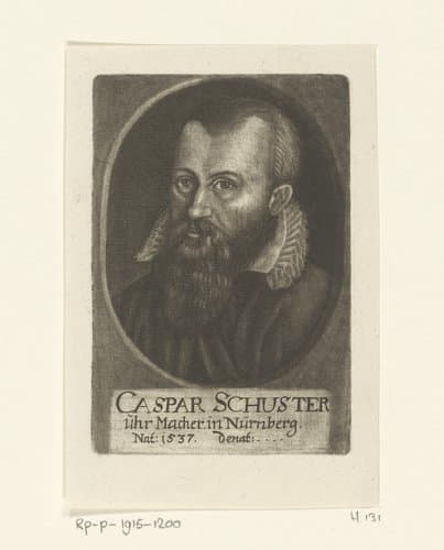 Portret van Caspar Schuster by Georg Fennitzer