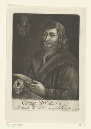 Portret van Georg Spengler by Georg Fennitzer