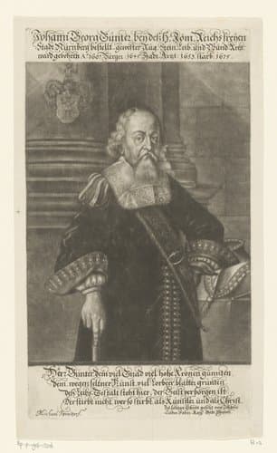 Portret van Johann Georg Günter by Michael Fennitzer