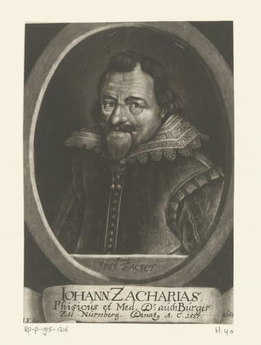 Portret van Johann Zacharias by Michael Fennitzer