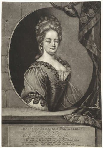 Portret van Christina Elisabeth Falckner by Pieter Schenk (I)