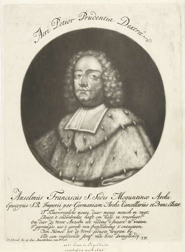 Portret van Anselm Franz von Ingelheim, aartsbisschop van Mainz by Pieter Schenk (I)