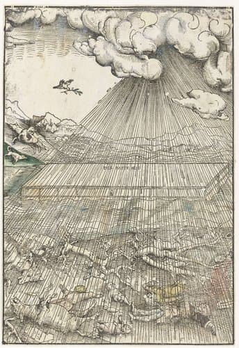 Zondvloed en ark van Noach by Lucas Cranach (I)