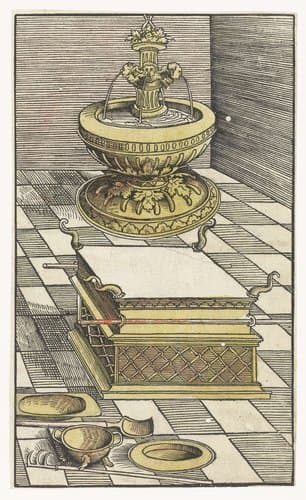 Brandofferaltaar en wasvat in tabernakel by Lucas Cranach (I)