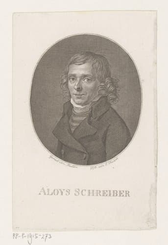 Portret van Aloys Schreiber by Ernst Karl Gottlieb Thelott