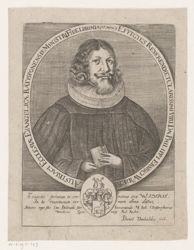 Portret van Philipp Ehrenreich Wider by Daniel Theobald